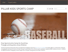 Tablet Screenshot of pillarkidssportscamp.com